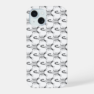 Schorpioen Zwarte Schorpioen Sterrenbeeld Patroon iPhone 15 Hoesje