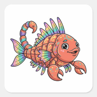 SCHORPIOENVIS VIERKANTE STICKER