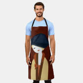 Schort blauw meisje (Gedragen)