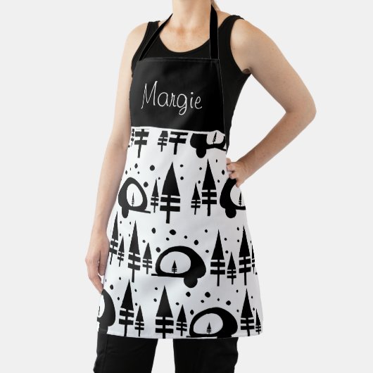 Schort kerstboomcamper Doodle Art (Insitu)