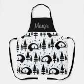 Schort kerstboomcamper Doodle Art (Voorkant)