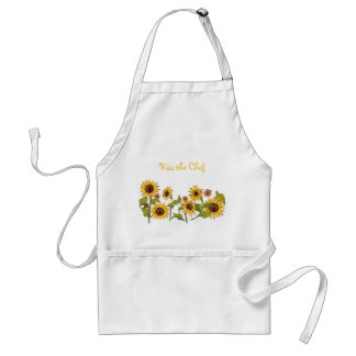 Schort - Kus the Chef Sunflower met bewerkbare tek