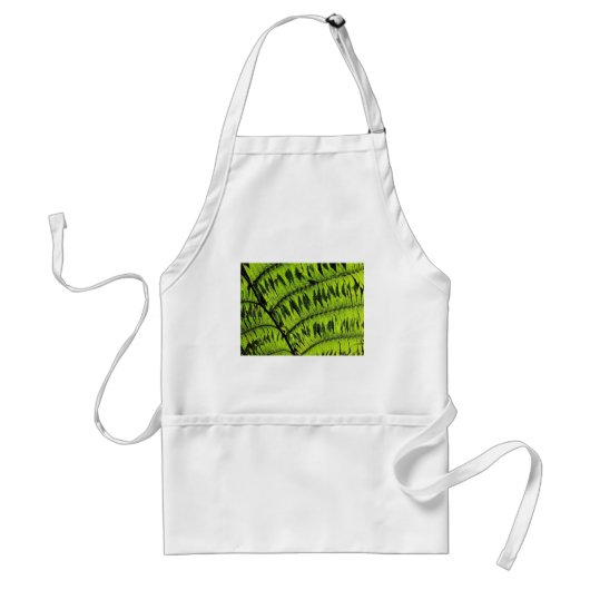 Schort met groen leder (Voorkant)