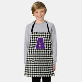 Schort met houndstooth monogram (Gedragen)