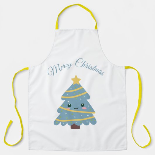 Schort met kerstbomen (Voorkant)