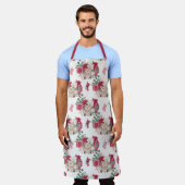 Schort met kerstcadeaubonen en cadeaudozen (Gedragen)