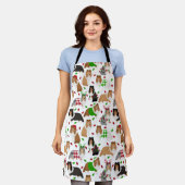 Schort met kerstshaar Shetland Sheepdog (Gedragen)