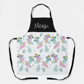 Schort met kerstvierkant Doodle Art Pattern (Voorkant)