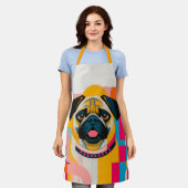 Schort met Pug (Gedragen)