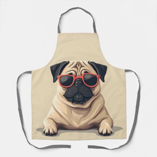Schort met Pug (Voorkant)