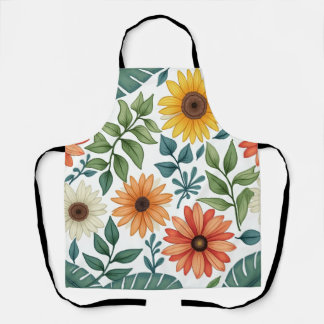schort met zomerbloemenprint