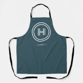 Schort | Modern Eenvoudig Monogram (Voorkant)