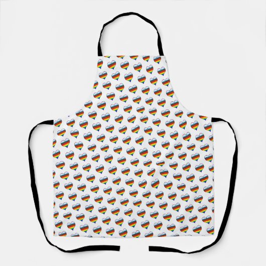 Schort Rainbow Heart Pattern (Voorkant)
