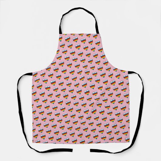Schort Rainbow Heart Pattern (Voorkant)