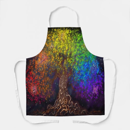 Schort regenboogbomen (Voorkant)