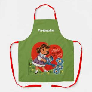 Schort Retro Oma Tuinieren Koken Gift