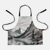 Schort S T-SHIRT Mountain Lake Scene afbeelding (Voorkant)