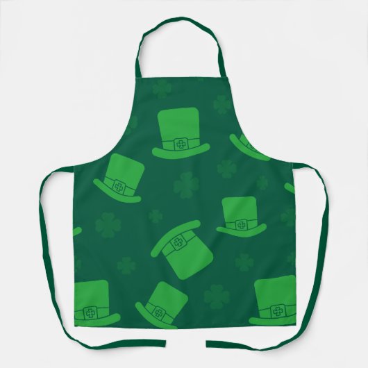 Schort St. Patricks Day Kabouterhoed Groen (Voorkant)