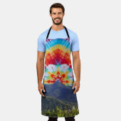 Schort Tie Dye Mt Tamalpais Sky Design (Gedragen)