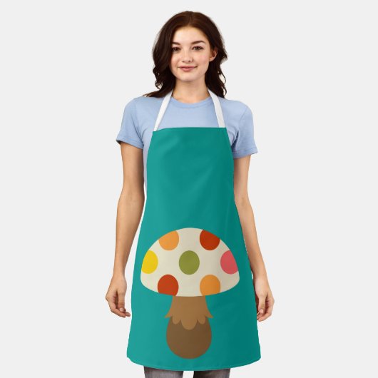 Schort van champignons met een hoge kleur (Gedragen)