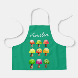 Schort van champignons met een hoge kleur