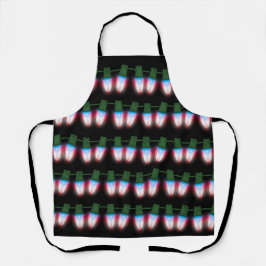 Schort van de Flag Xmas Lights van Puerto Rico