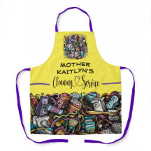 Schort van persoonlijke of zakelijke schoonmaakser