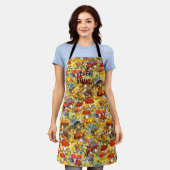 Schort van wilde paddenstoelen (Gedragen)