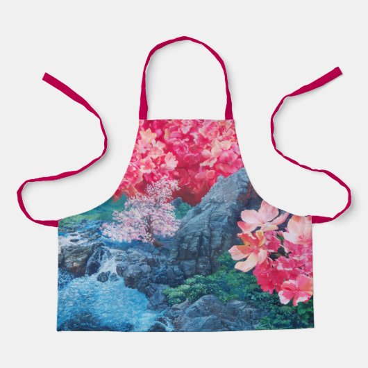 Schort voor bloemenprint (Voorkant)