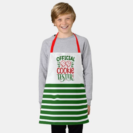 Schort voor kerstkoekjestester (Gedragen)