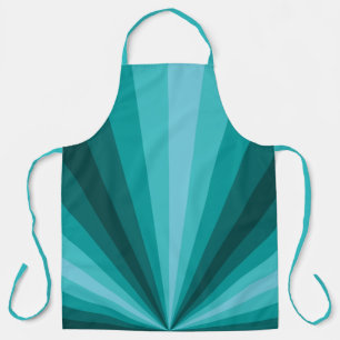 Schort voor optische illusie Aqua All-Over Print