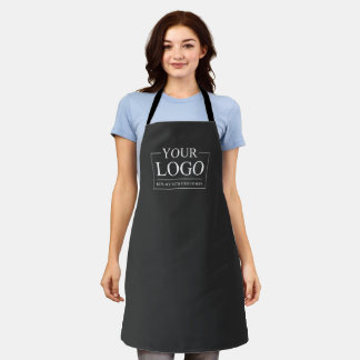 Schort voor Vrouwen Chef Vrouw Blauw Custom Logo