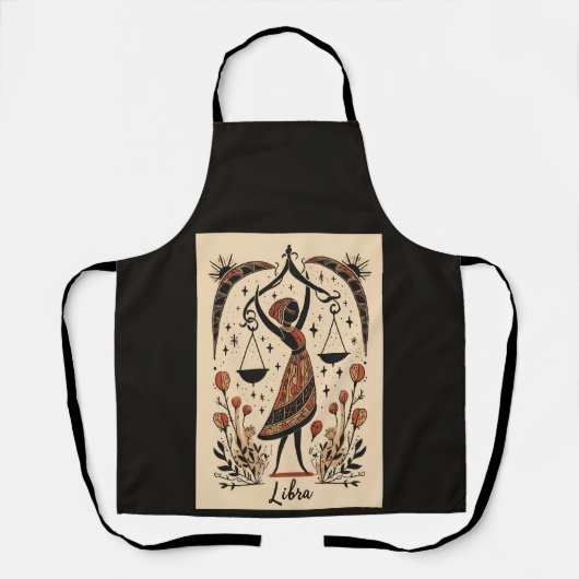Schort Weegschaal Hemelse Zodiac Art (Voorkant)