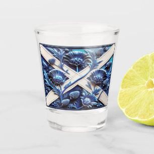 Schot glas met Schotse distels ontwerp