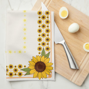Schotel Handdoeken met Kleurrijke Zonnebloemen