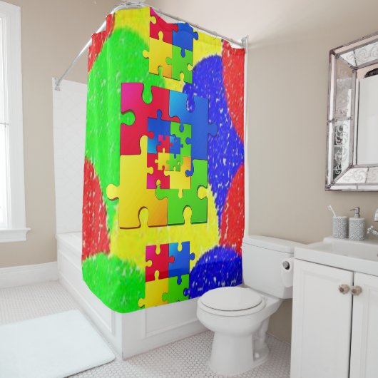 Schotelgordijn voor kinderen douchegordijn (In situ)