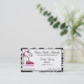 "schoten met standvastigheid" visitekaartje (Staand voorkant)