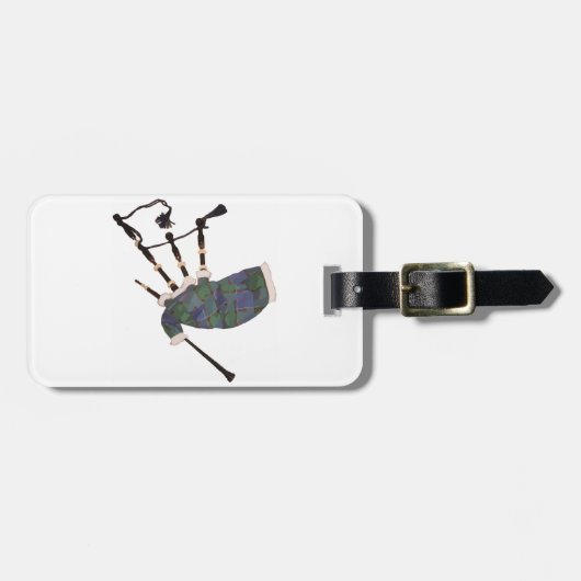 schotgele doedelpijpen bagagelabel (Voorkant horizontaal)