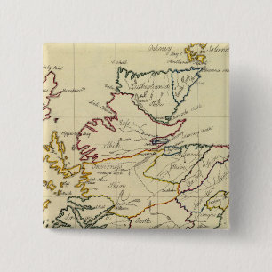 Schotland 11 vierkante button 5,1 cm