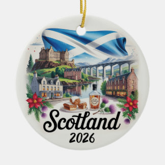 Schotland 2026 Kerstversiering Schotse Erfgoed Keramisch Ornament