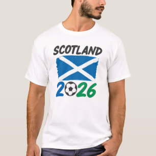 Schotland 2026 Voetbalfan Design / Saltire en Voet T-shirt