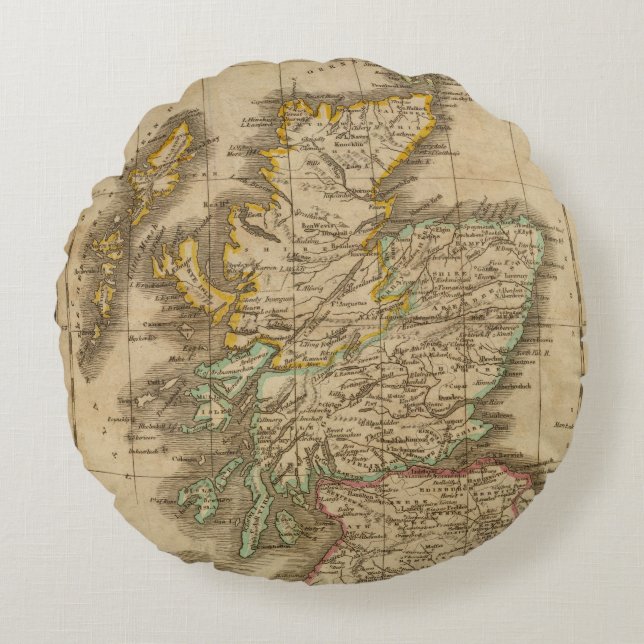 Schotland 4 rond kussen (Voorkant)