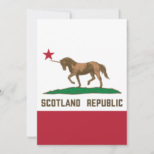 Schotland California Flag Unicorn Kaart