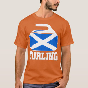 Schotland Curling I Schotse vlag Curling Stone T-shirt