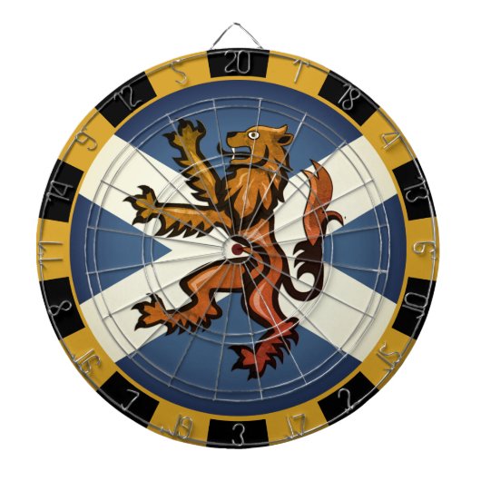 Schotland dartboard en vlag donkerts / game Dartbord (Voorkant)