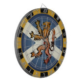 Schotland dartboard en vlag donkerts / game Dartbord (Voorkant Links)