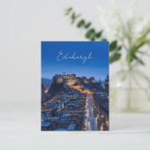 Schotland Edinburgh Castle Night Briefkaart (Staand voorkant)