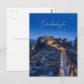 Schotland Edinburgh Castle Night Briefkaart (Voorkant / Achterkant)