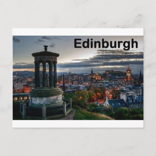 Schotland Edinburgh skyline (St.K.) Briefkaart (Voorkant)