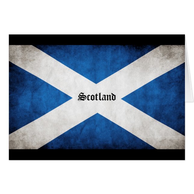 Schotland Grunge Flag (Voorkant Horizontaal)